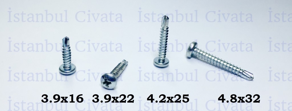 silindir başlı matkap uçlu vida